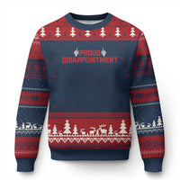 Proud Disappointment Skeleton Middle Fingers Badge Ugly Christmas Sweater Funny Sarcastic Dark Humor