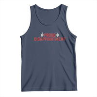 Proud Disappointment Skeleton Middle Fingers Badge Tank Top Funny Sarcastic Dark Humor