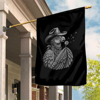 Funny Cowboy Hoatzin Garden Flag Blowing Dandelion Western Bird Gift