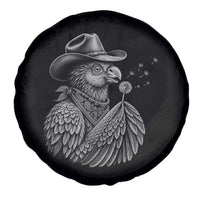 Funny Cowboy Hoatzin Spare Tire Cover Blowing Dandelion Western Bird Gift