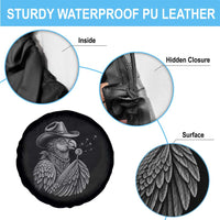 Funny Cowboy Hoatzin Spare Tire Cover Blowing Dandelion Western Bird Gift