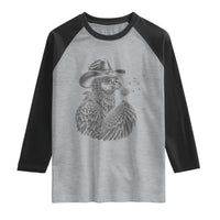 Funny Cowboy Hoatzin Raglan Shirt Blowing Dandelion Western Bird Gift