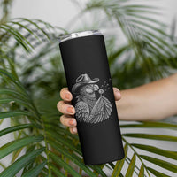 Funny Cowboy Hoatzin Skinny Tumbler Blowing Dandelion Western Bird Gift