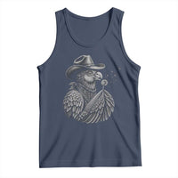 Funny Cowboy Hoatzin Tank Top Blowing Dandelion Western Bird Gift