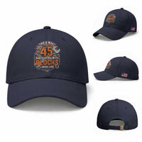 Funny 45th Birthday Mechanic Baseball Cap This Is What 45 And Playing With Blocks Looks Like