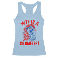 WTF is A Kilometer Racerback Tank Top Patriotic Eagle 4th of July USA American Flag