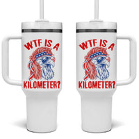 WTF is A Kilometer Tumbler With Handle Patriotic Eagle 4th of July USA American Flag