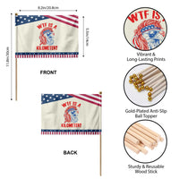 WTF is A Kilometer Patriotic Handheld Flag Eagle 4th of July USA American Flag