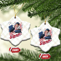 Boop Eagle Ceramic Ornament Western Cowgirl Patriotic USA American 4th of July