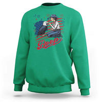 Boop Eagle Sweatshirt Western Cowgirl Patriotic USA American 4th of July
