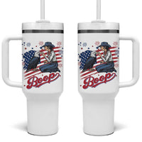 Boop Eagle Tumbler With Handle Western Cowgirl Patriotic USA American 4th of July