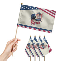 Boop Eagle Patriotic Handheld Flag Western Cowgirl USA American 4th of July