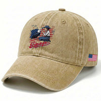 Boop Eagle Washed Cotton Baseball Cap Western Cowgirl Patriotic USA American 4th of July