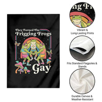 They Turned The Frigging Frogs Gay Garden Flag Funny LGBTQ Pride Month