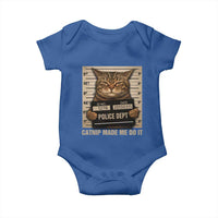 Funny Cat Mugshot Baby Onesie Catnip Made Me Do It - Wonder Print Shop