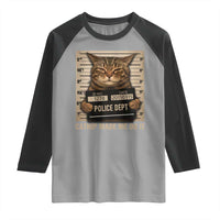 Funny Cat Mugshot Raglan Shirt Catnip Made Me Do It - Wonder Print Shop