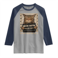 Funny Cat Mugshot Raglan Shirt Catnip Made Me Do It - Wonder Print Shop