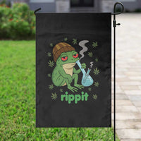 Rippit Frog Garden Flag Funny 420 Stoner Weed Humor - Wonder Print Shop