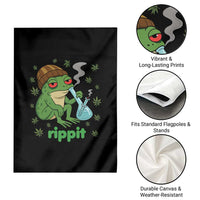 Rippit Frog Garden Flag Funny 420 Stoner Weed Humor - Wonder Print Shop