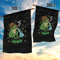 Rippit Frog Garden Flag Funny 420 Stoner Weed Humor - Wonder Print Shop