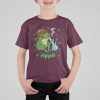 Rippit Frog T Shirt For Kid Funny 420 Stoner Weed Humor - Wonder Print Shop