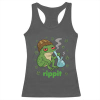 Rippit Frog Racerback Tank Top Funny 420 Stoner Weed Humor - Wonder Print Shop