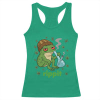 Rippit Frog Racerback Tank Top Funny 420 Stoner Weed Humor - Wonder Print Shop