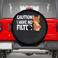 Funny Fox Sarcastic Spare Tire Cover Caution I Have No Filter - Wonder Print Shop