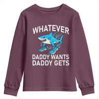 Funny Tralalero Tralala Meme Youth Sweatshirt Whatever Daddy Wants Daddy Gets - Wonder Print Shop