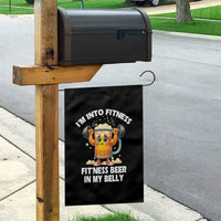 Funny Beer Lover Garden Flag I Am Into Fitness Beer in My Belly - Wonder Print Shop