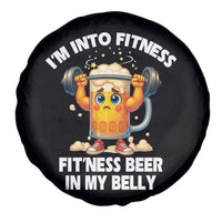 Funny Beer Lover Spare Tire Cover I Am Into Fitness Beer in My Belly - Wonder Print Shop