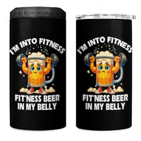 Funny Beer Lover 4 in 1 Can Cooler Tumbler I Am Into Fitness Beer in My Belly - Wonder Print Shop