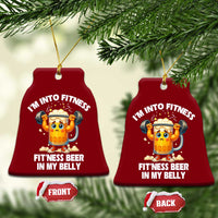 Funny Beer Lover Ceramic Ornament I Am Into Fitness Beer in My Belly - Wonder Print Shop