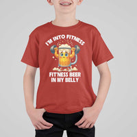 Funny Beer Lover T Shirt For Kid I Am Into Fitness Beer in My Belly - Wonder Print Shop