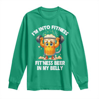 Funny Beer Lover Long Sleeve Shirt I Am Into Fitness Beer in My Belly - Wonder Print Shop