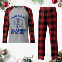I Have Seaman On My Shirt Plaid Pajama Set Funny Sarcastic Adult Humor - Wonder Print Shop