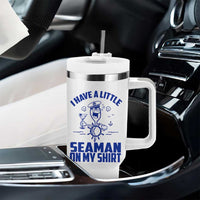 I Have Seaman On My Shirt Tumbler With Handle Funny Sarcastic Adult Humor - Wonder Print Shop