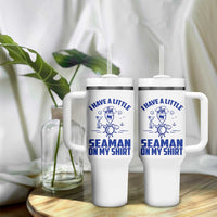 I Have Seaman On My Shirt Tumbler With Handle Funny Sarcastic Adult Humor - Wonder Print Shop
