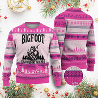 Bigfoot Grabbed My Wiener Ugly Christmas Sweater Funny Sasquatch Camping - Wonder Print Shop