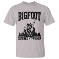 Bigfoot Grabbed My Wiener T Shirt Funny Sasquatch Camping - Wonder Print Shop