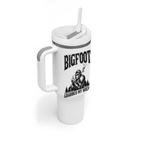 Bigfoot Grabbed My Wiener Tumbler With Handle Funny Sasquatch Camping - Wonder Print Shop