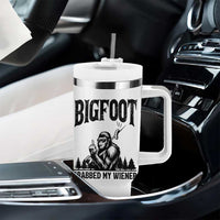 Bigfoot Grabbed My Wiener Tumbler With Handle Funny Sasquatch Camping - Wonder Print Shop
