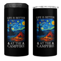 Funny Camping 4 in 1 Can Cooler Tumbler Life Is Better At The Campfire - Wonder Print Shop