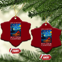 Funny Camping Ceramic Ornament Life Is Better At The Campfire - Wonder Print Shop