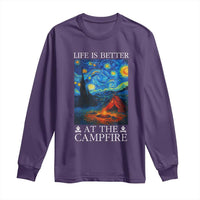 Funny Camping Long Sleeve Shirt Life Is Better At The Campfire - Wonder Print Shop