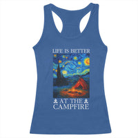 Funny Camping Racerback Tank Top Life Is Better At The Campfire - Wonder Print Shop