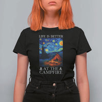 Funny Camping T Shirt For Women Life Is Better At The Campfire - Wonder Print Shop