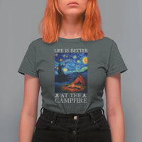 Funny Camping T Shirt For Women Life Is Better At The Campfire - Wonder Print Shop