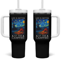 Funny Camping Tumbler With Handle Life Is Better At The Campfire - Wonder Print Shop