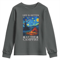Funny Camping Youth Sweatshirt Life Is Better At The Campfire - Wonder Print Shop